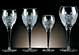 Cut decors, typical cut stemware